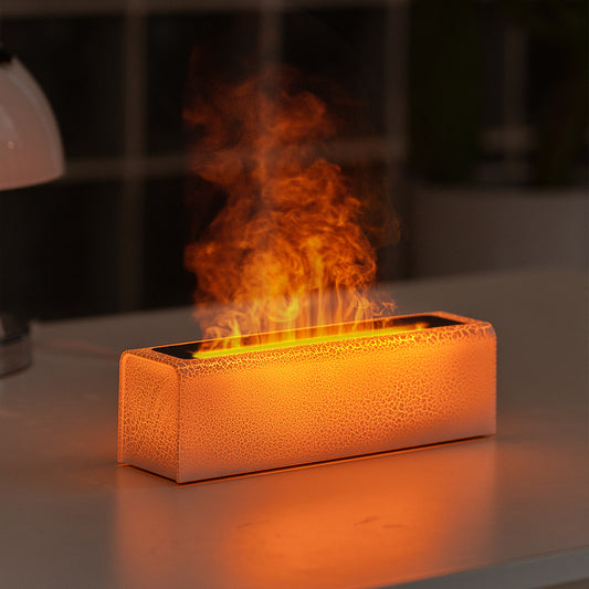 Humidificador de Llama Colorida con Aromaterapia y Efecto Fuego Realista USB