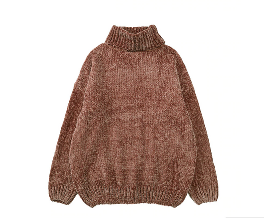 Suéter Chenilla Oversized con Capucha - Estilo Coreano para Otoño e Invierno - Image 4