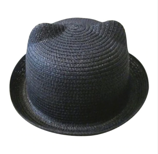 Sombrero de Paja Estilo Coreano con Orejas de Gato - Protección Solar Verano - Image 3