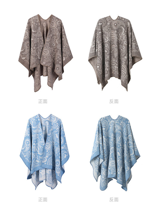 Chal Cruzado de Lana Jacquard con Estampado Paisley - Image 11
