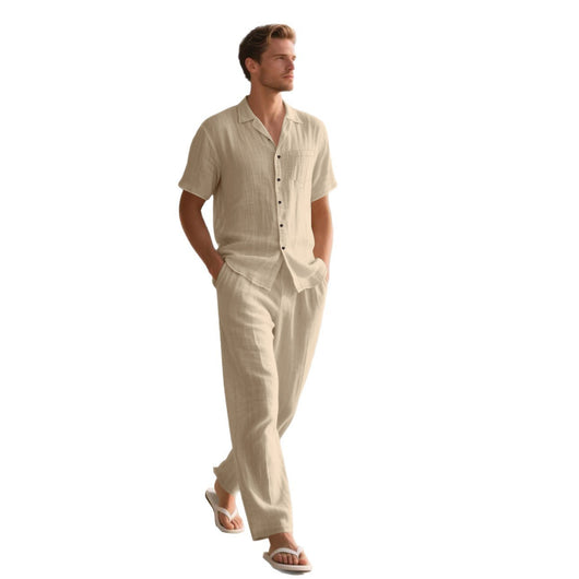 Conjunto de Playa: Polo Casual con Botones y Shorts Cómodos - Image 5