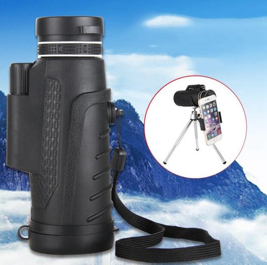 Telescopio Monocular HD 40x60 para Celular con Trípode y Clip