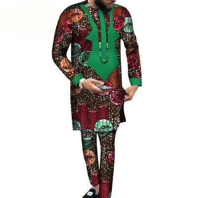 Conjunto Hombre Pantalón y Playera Estampado Batik Algodón - Image 5