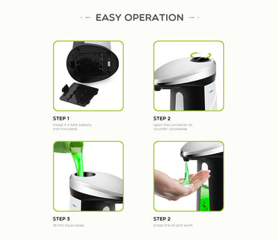 Dispensador Automático de Jabón Líquido con Sensor Inteligente Sin Contacto 400ml - Image 15