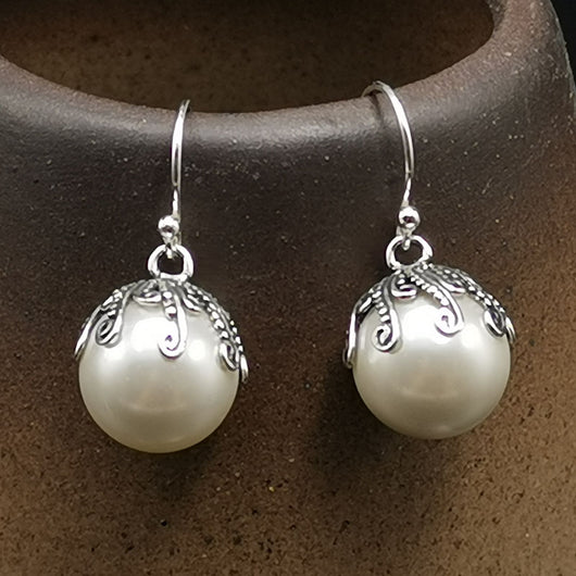 Aretes de Perla en Plata 925 Temperamento - Diseño Artesanal - Image 2