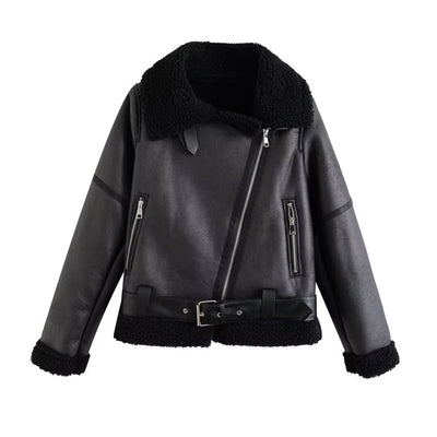 Chaqueta Cropped Estilo Biker para Mujer - Image 20