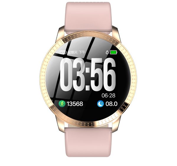 Pulsera Inteligente con Pantalla Redonda de Metal