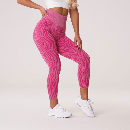 Pantalones de Yoga Estampado Cebra en Nylon para Deportes Outdoor - Image 4