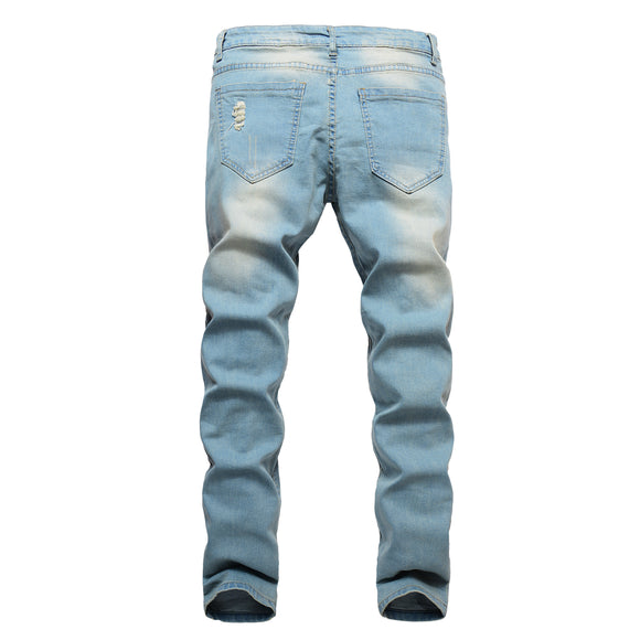 Pantalones Vaqueros Rotos para Hombre - Estilo Street