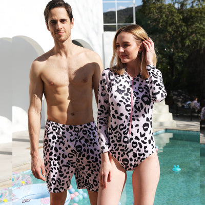 Traje de Baño Estampado Leopardo para Padre e Hijo - Diseño Europeo - Image 4