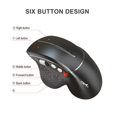 Ratón Vertical Inalámbrico con Rueda Lateral Ergonómico - Image 13