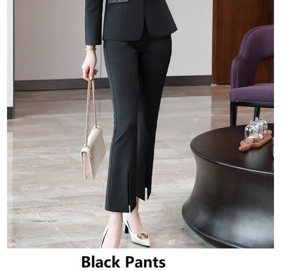 Traje Ejecutivo Femenino Ajustado Elegancia Profesional - Image 10