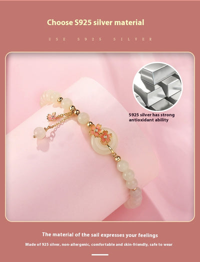 Joya de Jade Hetian con Plata 925 - Diseño Flor de Cerezo Estilo Mori Elegante - Image 13