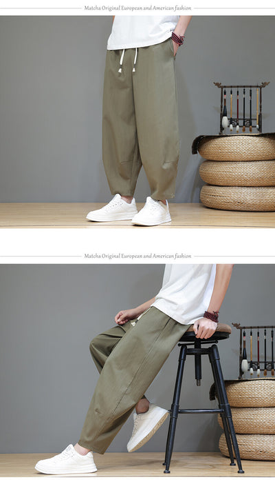 Pantalones Cortos de Verano Hombre - Seda de Hielo Ligeros Pierna Ancha - Image 21