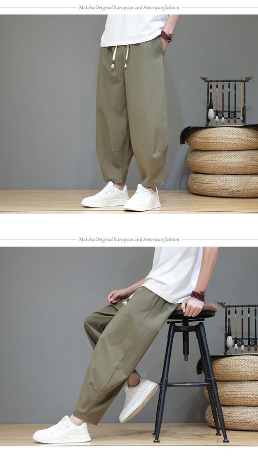 Pantalones Cortos de Verano Hombre - Seda de Hielo Ligeros Pierna Ancha - Image 21