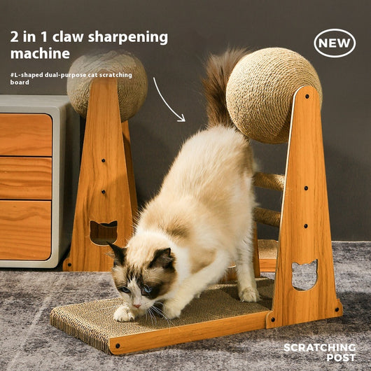 Rascador Vertical de Sisal Resistente para Gatos - Alivia Estrés y Protege Muebles
