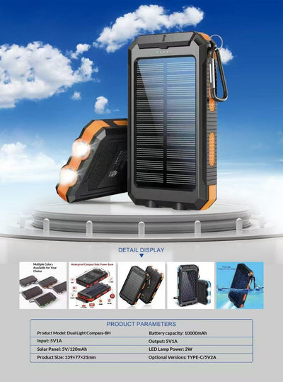 Batería Solar Portátil 20000mAh con Linterna LED y Protección Waterproof - Image 15