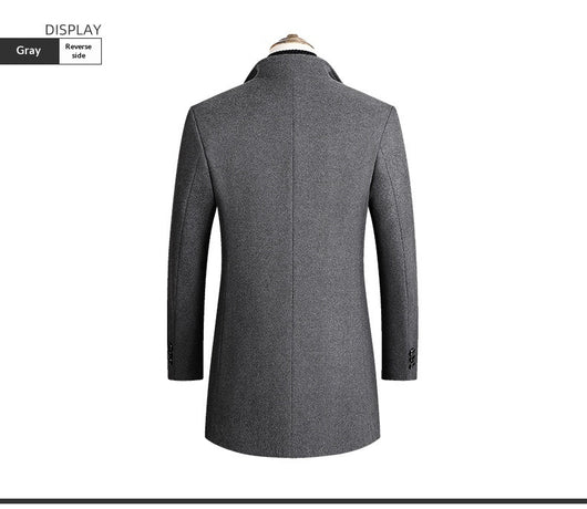 Abrigo de Lana para Hombre Cuello Alto Clásico - Image 11