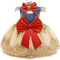 Vestido Princesa Bebé Dorado con Encaje para Niñas 1-3 Años