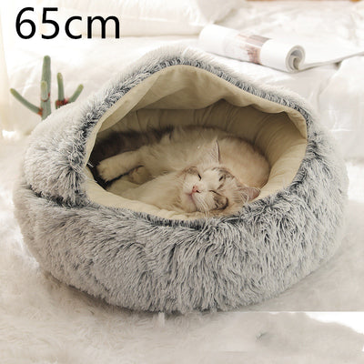 Cama 2 en 1 para Perros y Gatos - Cama Cálida de Felpa Suave Tipo Casa - Image 36