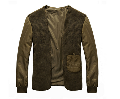 Chaqueta de Invierno para Hombre en Lana Gruesa - Reversible con Capucha Desmontable - Image 6