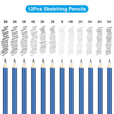 Set de 72 Lápices de Colores Profesionales con Carboncillos y Pinceles para Dibujo Artístico - Image 7