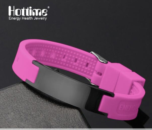 Pulsera Deportiva 4 en 1 con Elementos Bio y Silicio - Banda de Energía Equilibrio en Acero Inoxidable - Image 3