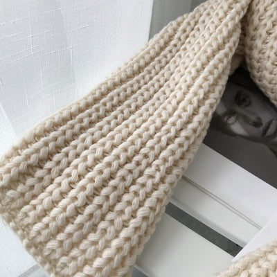 Bufanda Gruesa de Lana Tejida para Invierno - Colores Sólidos Versátiles - Image 22