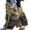 Shorts Juveniles con Letras Estampadas y Costuras en Contraste