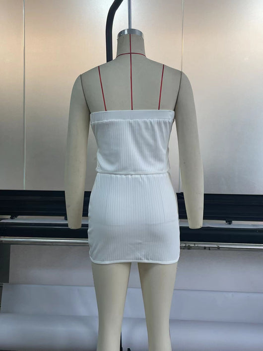 Conjunto Falda y Top Tubo Tejido con Diseño Irregular - Image 27