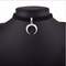Europe and the United States necklace short clavicle necklace crescent moon pendant collar choker flannel necklace wholesale direct sales default