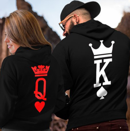 Sudadera con Capucha KING & QUEEN