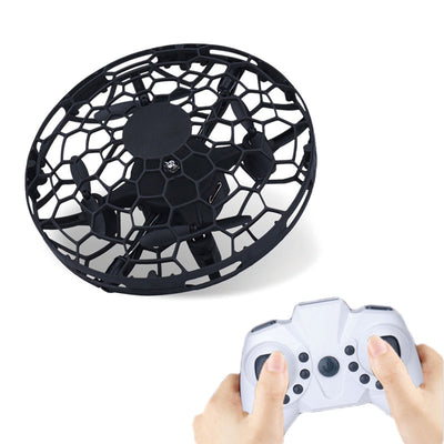 Gold mini UFO drone with a spherical protective cage and black propellers, sold as a 3-piece set. - Image 44