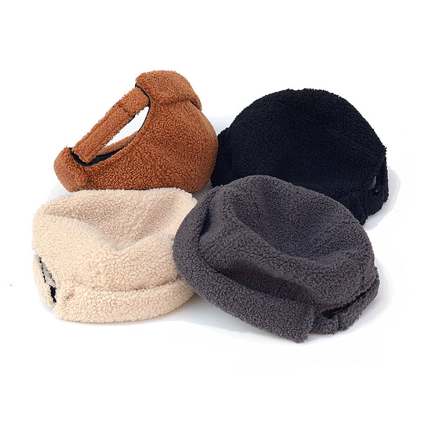 Boina Retro Japonesa de Lana de Cordero para Hombre - Estilo Coreano Tendencia