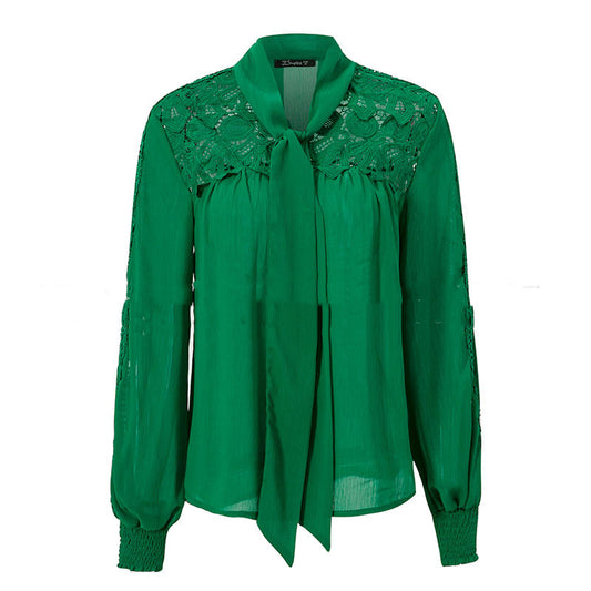 Camisa Casual de Color Sólido Estilo Europeo