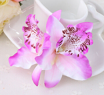 Pasador Floral Doble Orquídea Tailandesa para Novia - Accesorio para el Cabello - Image 15