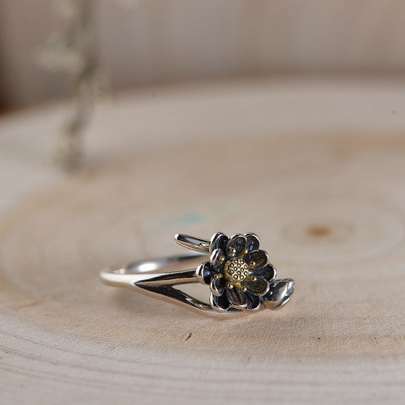 Anillo de Plata Loto