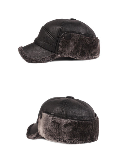 Gorro de Cuero Grueso para Invierno con Protección de Orejas - Image 3