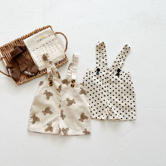Conjunto de Enterizo Corto para Bebé con Babero Integrado - Image 2