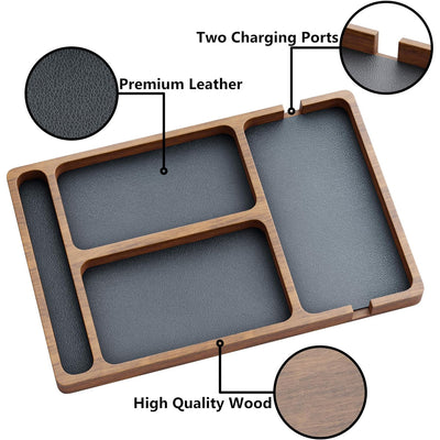 Organizador de Escritorio en Madera con Compartimentos - Caja Almacenamiento Multifunción - Image 7