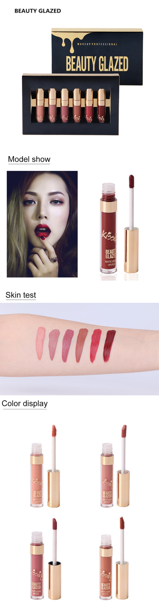 Set de 6 Labiales Líquidos Mate de Larga Duración - Image 3