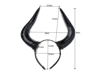 Diadema con Cuernos Negros Simulados para Fiestas de Halloween y Disfraces - Image 8