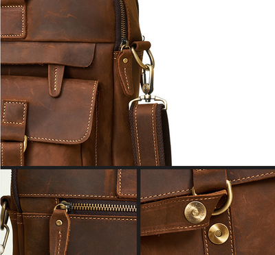 Maletín Ejecutivo de Cuero Genuino - Bolsa Retro para Laptop 15.6 Pulgadas - Image 5