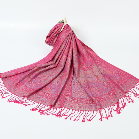 Bufanda Étnica Jacquard con Borlas de Cachemira - Image 36