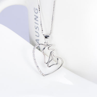 Collar de Plata 925 con Doble Cabeza de Caballo - Image 3