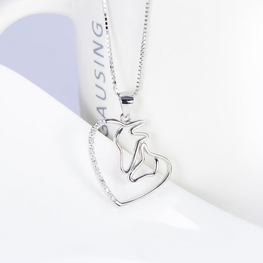 Collar de Plata 925 con Doble Cabeza de Caballo - Image 3