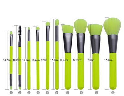 Set de 10 Brochas de Maquillaje Profesional Neón - Image 7