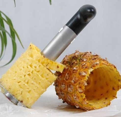 Descascador e Cortador de Abacaxi em Aço Inoxidável - Ferramenta de Cozinha Multifuncional