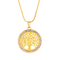 Explosion Models Europe And America Necklace Life Tree Long Necklace Chain Crystal Pendant Long Life Tree Sweater Chain Dorado