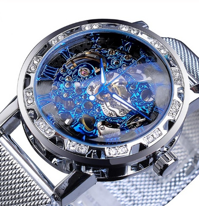 Reloj Mecánico Automático WINNER con Diamante Hueco para Hombre - Image 6